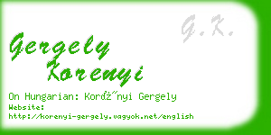 gergely korenyi business card